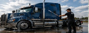Truck washing
