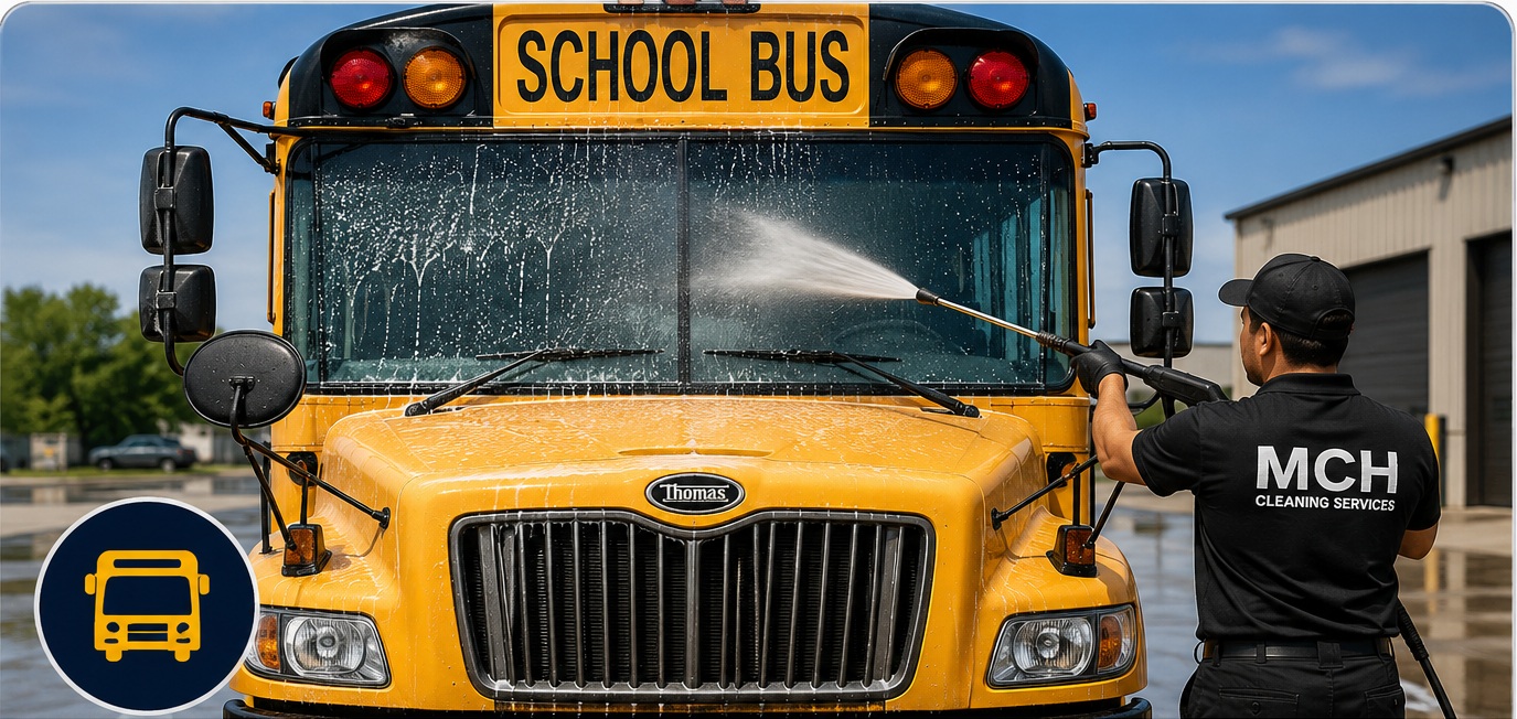 School bus cleaning